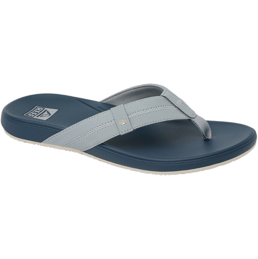 2026 Reef Mens Cushion Phantom 2.0 Flip Flops CJ9053 - Grey / Navy